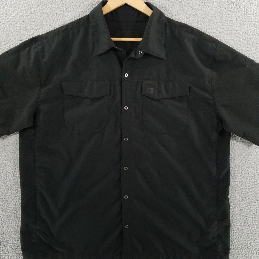5.11 Tactical Shirt XL Black Freedom Flex Snap Breathable Mesh Vented Outdoor